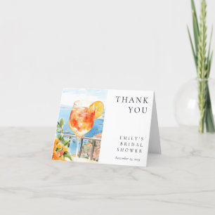Tarjeta De Agradecimiento Aperol Spritz Amalfi Italia Despedida de Soltera