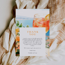 Tarjeta De Agradecimiento Aperol Spritz Amalfi Italia Ducha de novia