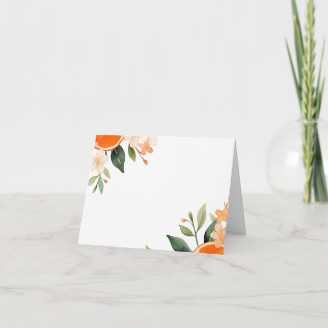 Tarjeta De Agradecimiento Aperol Spritz Floral Bridal Shower Place Cards (Anverso)