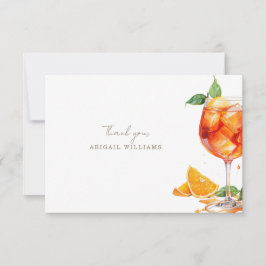 Tarjeta De Agradecimiento Aperol Sprtiz Bridal Shower