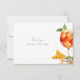 Tarjeta De Agradecimiento Aperol Sprtiz Bridal Shower