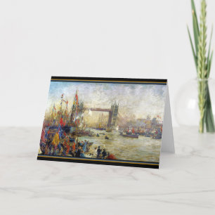 Tarjeta De Agradecimiento Apertura del puente de la Torre Londres 1895