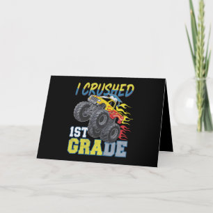Tarjeta De Agradecimiento Aplasté Camión Monstruo de 1er Grado Graduación Di