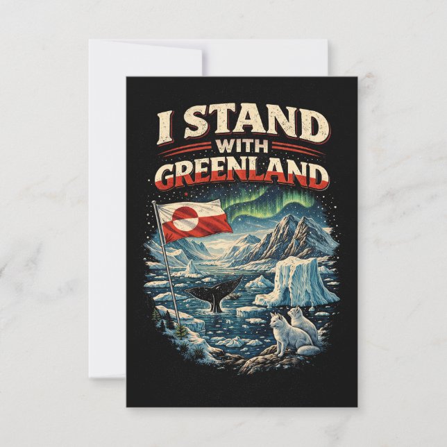 Tarjeta De Agradecimiento Apoya a Groenlandia (Anverso)