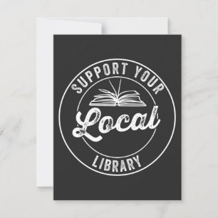 Tarjeta De Agradecimiento apoya a tu biblioteca local