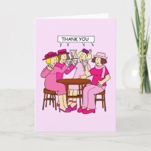 Tarjeta De Agradecimiento Apoyo al cáncer de mama Gracias damas de rosa