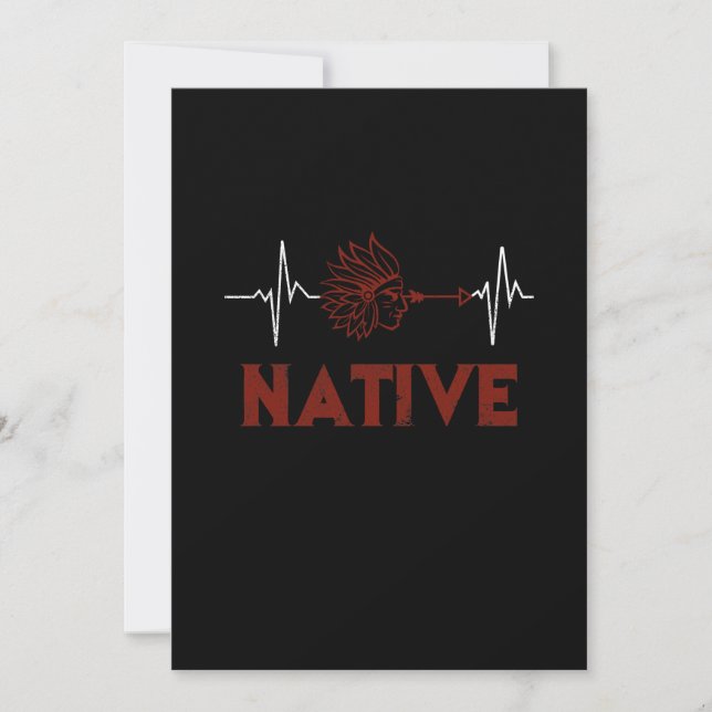 Tarjeta De Agradecimiento Apoyo al Día Nativo Americano Nativo (Anverso)