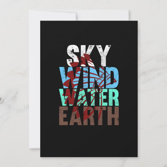 Tarjeta De Agradecimiento Apoyo al Día Nativo Estadounidense de Sky Winwater (Anverso)