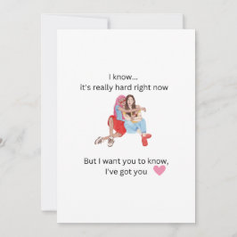 Tarjeta De Agradecimiento Apoyo de amigo a amigo en momentos difíciles