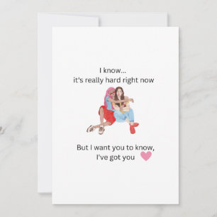 Tarjeta De Agradecimiento Apoyo de amigo a amigo en momentos difíciles
