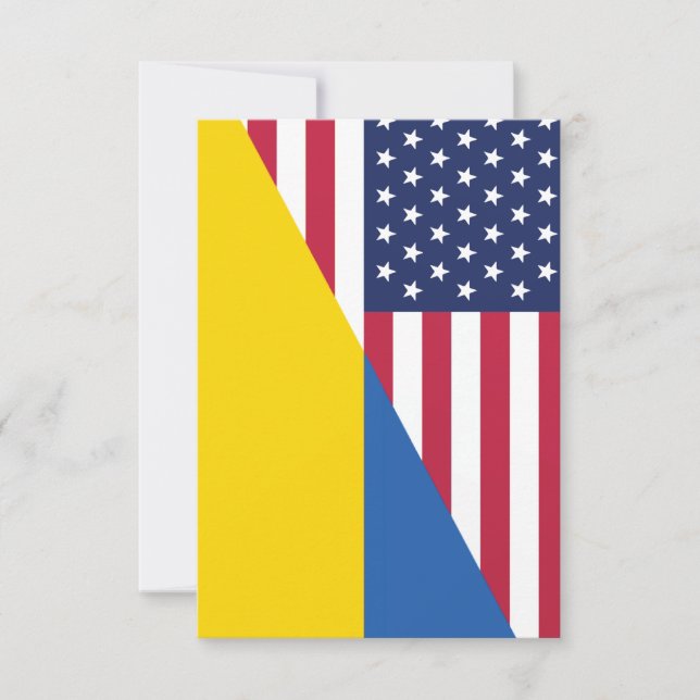 Tarjeta De Agradecimiento Apoyo norteamericano hacia Ucrania Sherpa Blanket (Anverso)