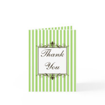 Tarjeta de agradecimiento Apple Green, Brown, Whit