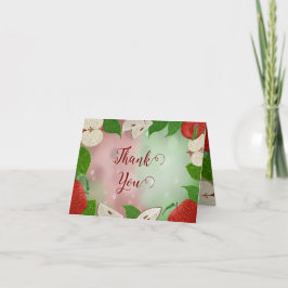 Tarjeta De Agradecimiento Apple Of My Eye Baby Shower Folded Thank You Card
