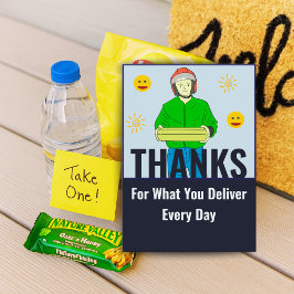 Tarjeta De Agradecimiento Appreciation Card for Daily Delivery Service Gift