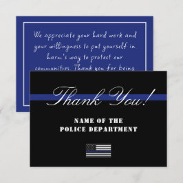 Tarjeta De Agradecimiento Apreciación de los agentes de policía personalizad