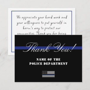 Tarjeta De Agradecimiento Apreciación de los agentes de policía personalizad
