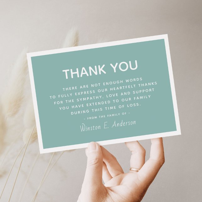 Tarjeta De Agradecimiento Apreciación de simpatía moderna y sencilla (Subido por el creador)