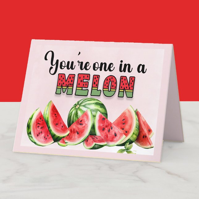 Tarjeta De Agradecimiento Apreciación de un profesor melón (You're one in a melon teacher, coach, friend appreciation card)