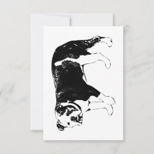 Tarjeta De Agradecimiento Apreciación del Bulldog, Amabilidad Artística