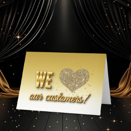 Tarjeta De Agradecimiento Apreciación del cliente de oro