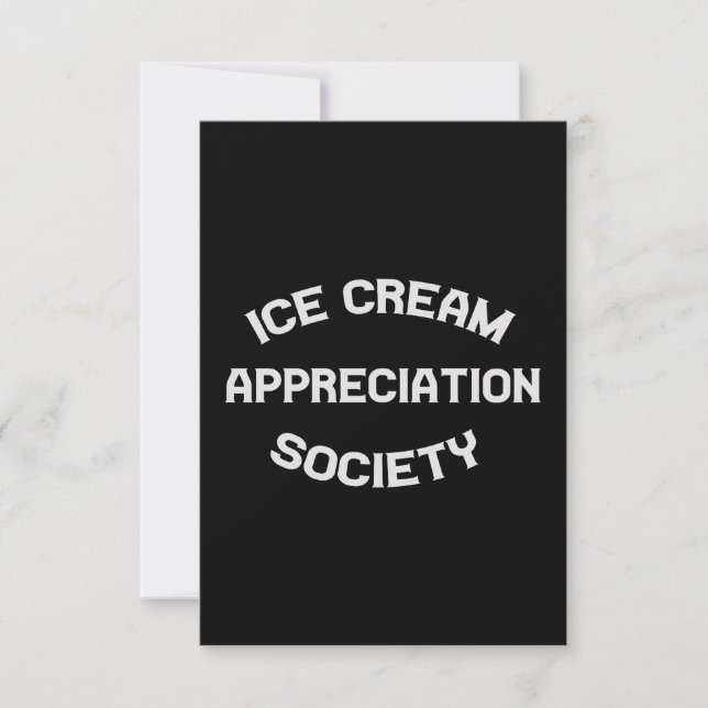 Tarjeta De Agradecimiento Apreciación del helado Sociedad de Apreciación Sum (Anverso)
