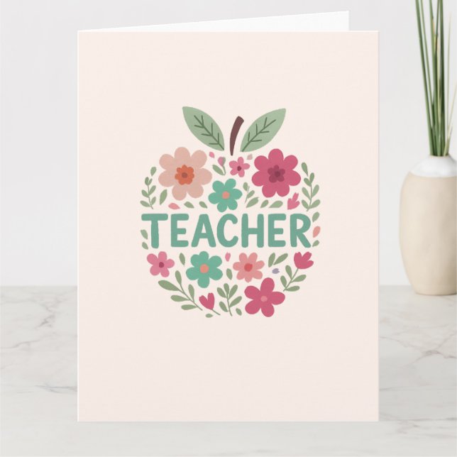 Tarjeta De Agradecimiento Apreciación del profesor (Anverso)