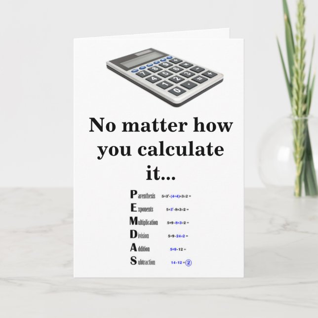 Tarjeta De Agradecimiento Apreciación del profesor de matemáticas (Anverso)