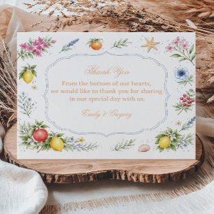 Tarjeta De Agradecimiento Apreciación floral cítrica costera
