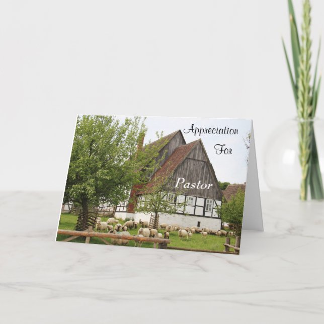 Tarjeta De Agradecimiento Apreciación -para Pastor (Anverso)