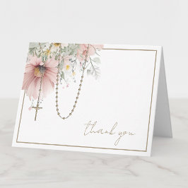 Tarjeta De Agradecimiento Apreciación religiosa de las Escrituras Florales d