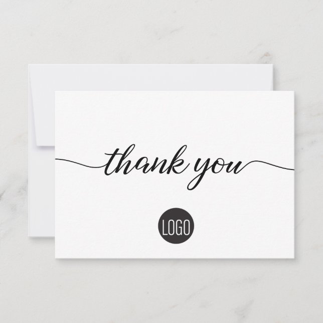 Tarjeta De Agradecimiento Apreciación simple del cliente comercial Gracias (Anverso)