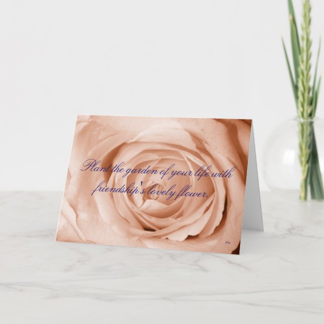 Tarjeta De Agradecimiento Apricot ligero, amistad (Anverso)