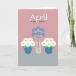 Tarjeta De Agradecimiento April Birth Flowers Greeting Card