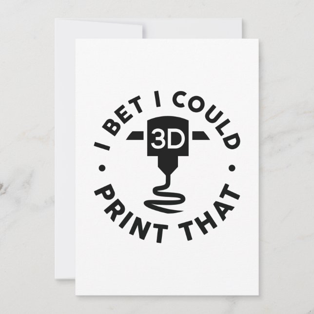 Tarjeta De Agradecimiento Apuesto A Que Podría Imprimir Eso (Anverso)