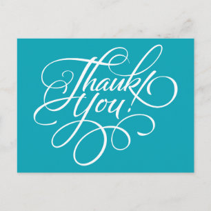 Tarjeta de agradecimiento Aqua Blue de Fancy Scrip