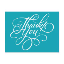 Tarjeta de agradecimiento Aqua Blue de Fancy Scrip