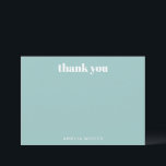 Tarjeta De Agradecimiento Aqua Blue Simple Moderno Personalizado Cute Baby S<br><div class="desc">Tarjeta de agradecimiento de Aqua Blue Minimalista Modern Cute Baby Shower Personalizado</div>