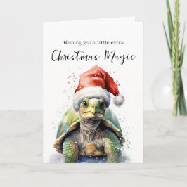 Tarjeta De Agradecimiento Aquarell Navidades Card Exotic Tortoise