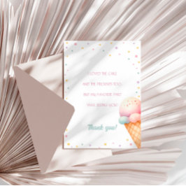 Tarjeta De Agradecimiento Aquí está el cumpleaños del Crema de Hielo Scoop