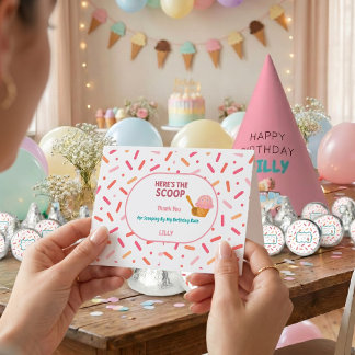 Tarjeta De Agradecimiento Aquí está la noticia Cumpleaños Viral Estético
