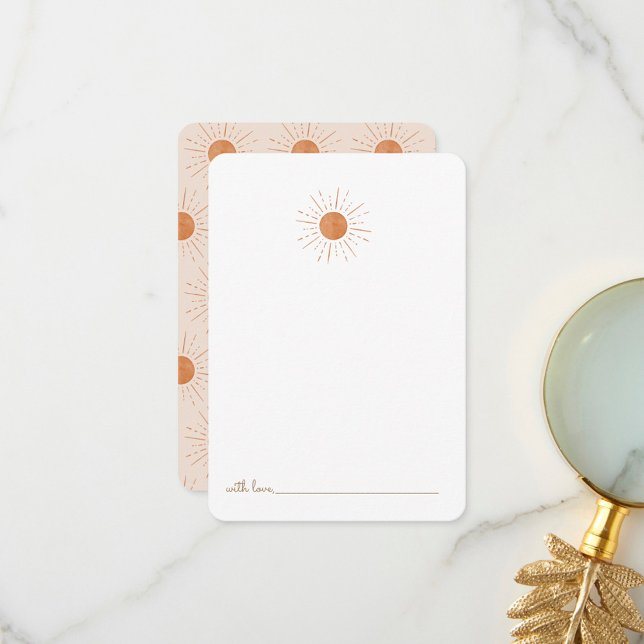 Tarjeta De Agradecimiento Aquí viene el hijo Naranja quemado Cápsula del Sol (Subido por el creador)