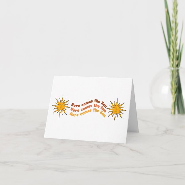 Tarjeta De Agradecimiento Aquí Viene El Sol (Anverso)
