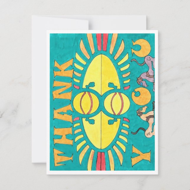 Tarjeta De Agradecimiento Aquí y ahora gracias (Anverso)