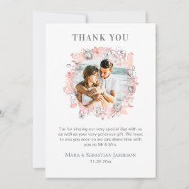 Tarjeta De Agradecimiento *~* AR16 Acuarela Elegante Boda de moda Gracias