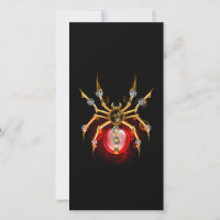 Araña de vapor sobre negro