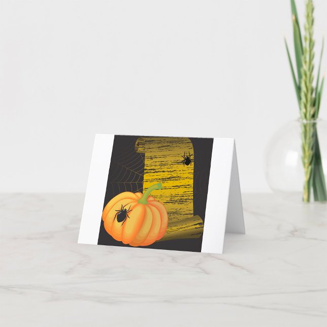 Tarjeta De Agradecimiento Arañas Y Calabaza (Subido por el creador)