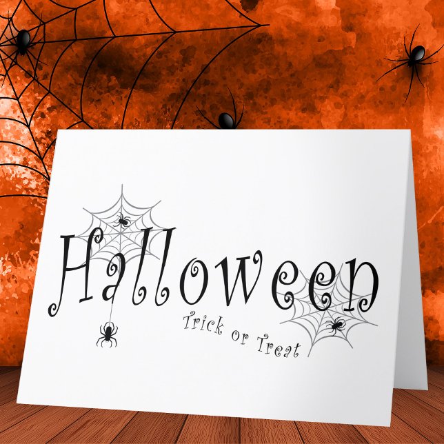 Tarjeta De Agradecimiento Arañas y telarañas sobre Halloween (Subido por el creador)