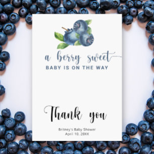 Tarjeta De Agradecimiento Arándanos dulces