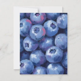 Tarjeta De Agradecimiento Arándanos | Pintura Acuarela de Frutas
