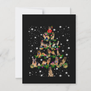 Tarjeta De Agradecimiento Árbol alemán de Navidad cubierto por linterna
